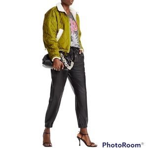 NWT Blank NYC Faux Leather Black Jogger Pants Size Medium